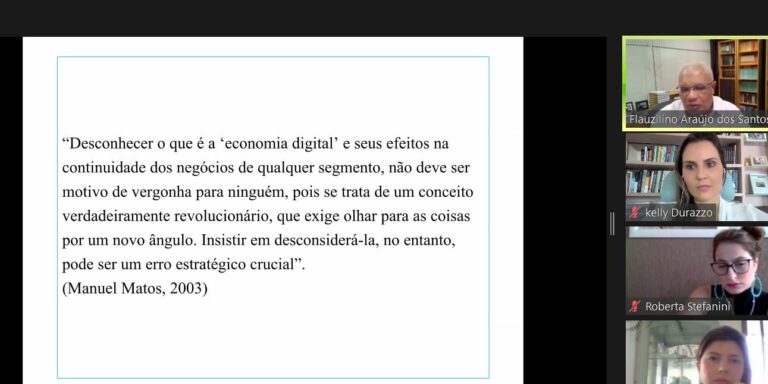 Na foto aula online com professores e mestres do registro imobiliário