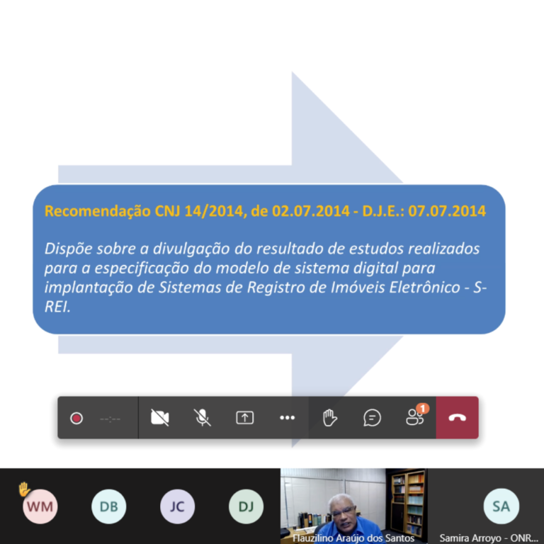apresentação sobre registro eletrônico de imóveis na tela do computador