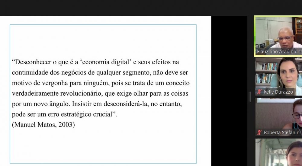 Na foto aula online com professores e mestres do registro imobiliário